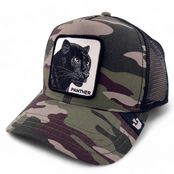 Goorin Bros Black Panther Farm Camo Camouflage Mesh Back Trucker Snapback Hat - Picture 1 of 7
